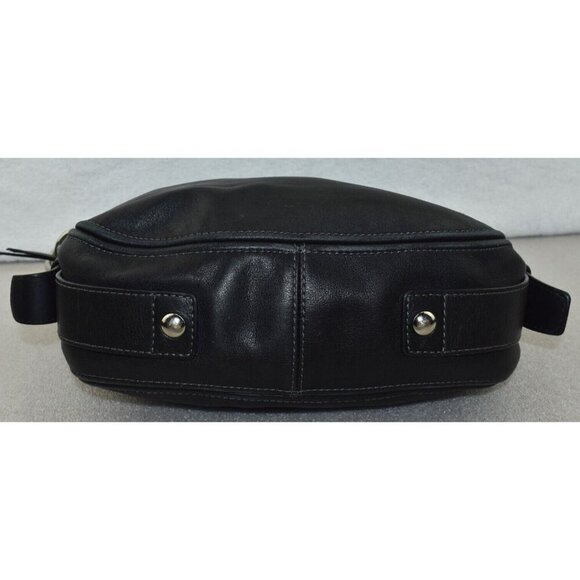 Coach Zoe Womens Black Leather Zipper Closure Hobo Shoulder Bag Purse - Picture 8 of 16